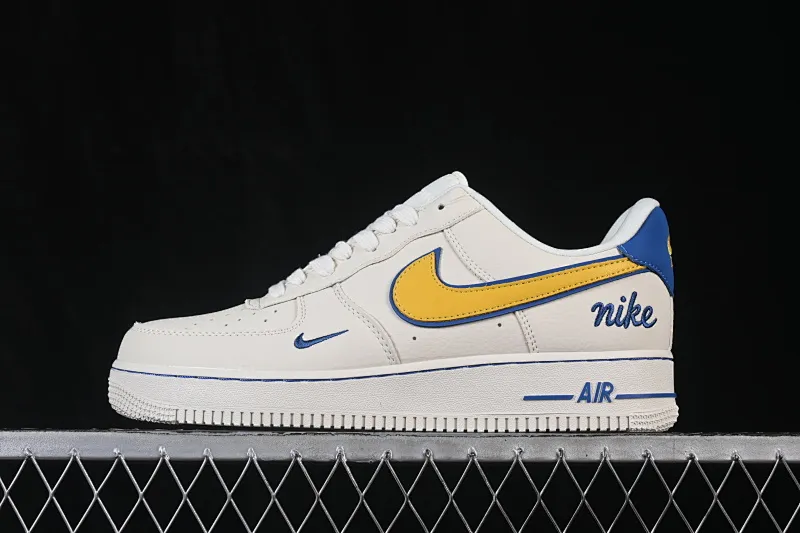 All categories Nk Air Force 1 Air Force series Nk Air Force 1 Low Air Force low-top Nike Air Force 1'07 Low Yellow and blue contrast Air Force 1 low-top casual sneakers FV3694-112